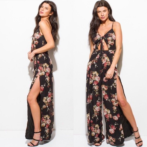 Pants - Floral wide jump suit. ONLY 1 LEFT ‼️